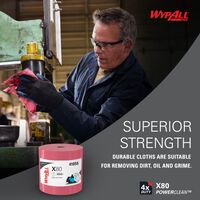 WypAll PowerClean X80 ワイピングクロス 475枚入 (41055)