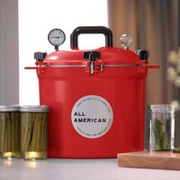 All American 1930 アルミニウム製圧力鍋 レッド (921RD)