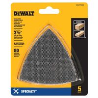 DeWalt オシレーティングサンドペーパー 80グリット 5個セット (DWASPTRIM80)