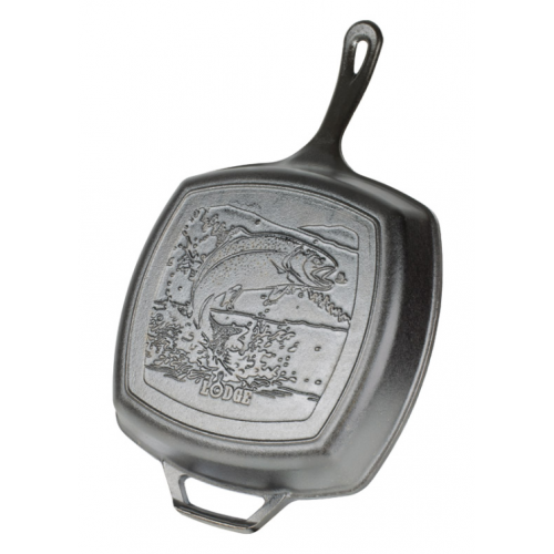 Lodge Wildlife Series-Rainbow Trout 鋳鉄製グリルパン (L8SGPWLFI) / GRILL PAN RNBW TRT 10.5"