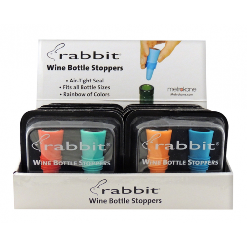 Rabbit アソーテッドゴム製ボトルストッパー 12パック ( W6119N) / WINE BOTTLE STOP RABBIT