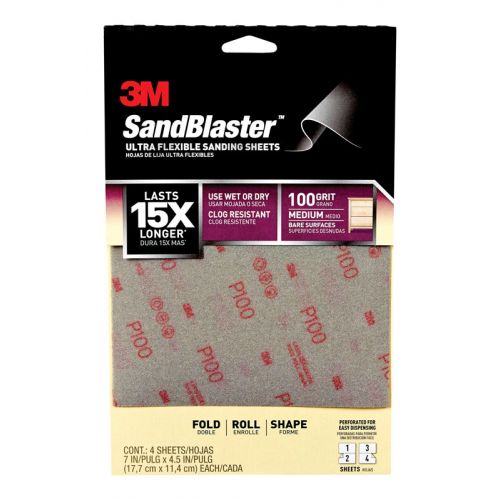 3M  SandBlaster サンドシート ウルトラフレキシブル 100グリット (28100SB-UF4) / SANDSHEET ULTRAFLX 100G