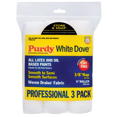 Purdy White Dove ペイントローラーカバー3個入 (14E863000) / ROLLR WHT DOVE 9X3/8 3PK