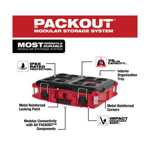 Milwaukee PACKOUT ツールボックス (48-22-8424) / PACKOUT TOOL BOX 75LB