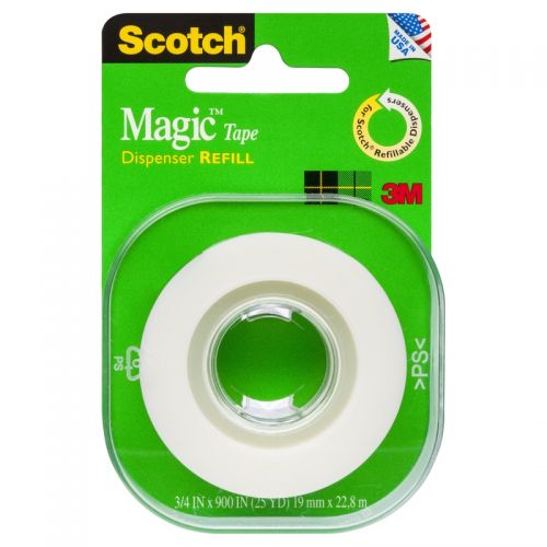 Scotch Magic テープ クリア (205) 12個セット / MAGIC TAPE ROLL3/4X500"