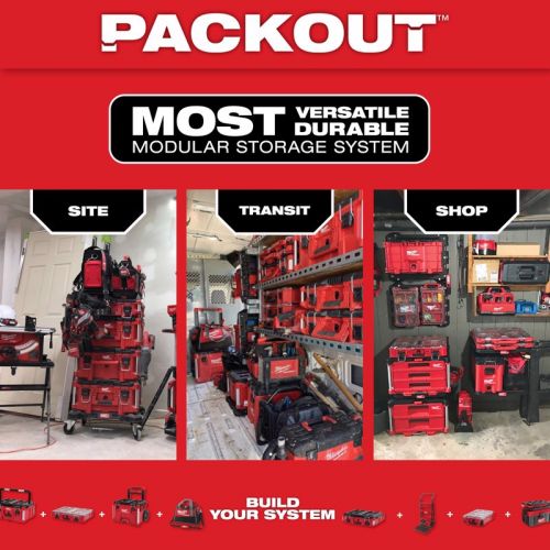 Milwaukee PACKOUT 3ポケット付ツールバッグ (48-22-8322) / PACKOUT TOOL BAG 20"3PKT