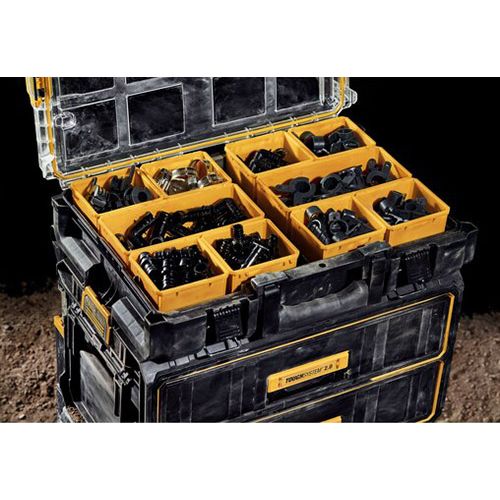 DeWalt ToughSystem 2.0 収納オーガナイザー コンパートメント10個付 (DWST08040) / STORAGE ORGANIZER 10COMP