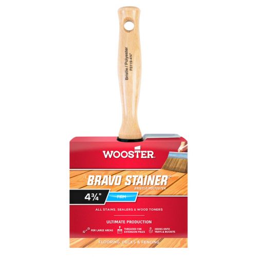 Wooster Bravo Stainer フラットペイントブラシ ( F5119-4-3/4) / BRAVO STAINPNTBRSH4-3/4"