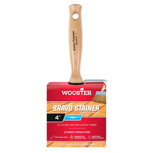 Wooster Bravo Stainer フラットペイントブラシ ( F5119-4) / BRAVO STAINER PNTBRSH 4"