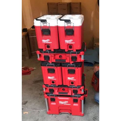 Milwaukee Packout クーラー レッド (48-22-8460) / COOLER RED 16QT