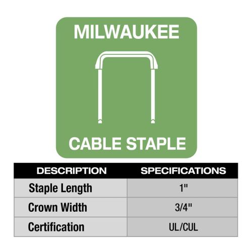 Milwaukee ケーブルステープラー (2448-20) / STAPLER CABLE M12 11.6"