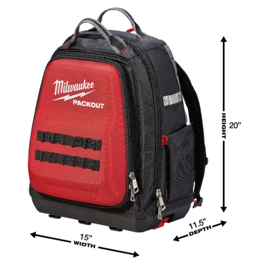 Milwaukee PACKOUT 48ポケット付バックパック型ツールバッグ (48-22 