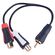 Monster Cable RCA アダプターケーブル (140292-00) / ADAPTER "Y" RCA 1M TO 2F