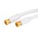 Monster Cable Hook It Up ビデオ用同軸ケーブル ホワイト 90cm (140046-00) / CABLE COAX RG6 3' WHITE