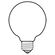 GE Lighting グローブ型白熱電球 25ワット G25 ホワイト 6パック (12983)