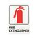 HY-KO プラスティック製サイン「Fire Extinguisher」5枚入 (D-16) / SIGN DECO FIRE EXT 5"X7"