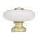 Amerock Allison ラウンド型キャビネットノブ ポリッシュドブラス ホワイト (69228) / KNOB 1.25"CERAMIC/BRASS