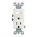 Leviton タンパーレジスタント コンビネーションスイッチコンセント ホワイト / COM SWTCH/TR OUT 15A WHT
