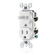 Leviton タンパーレジスタント コンビネーションスイッチコンセント ホワイト / COM SWTCH/TR OUT 15A WHT