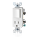 Leviton Decora タンパーレジスタントコンビネーションスイッチコンセント 15A ホワイト (T5625-W) / DEC COM SW/TR OT 15A WH