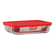 Pyrex 食物保存コンテナ6個セット (1075430) / PYREX REC W/RED LID 3CUP