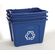 Rubbermaid Commercial 樹脂製リサイクルゴミ用トートコンテナ 6個セット ( 571473BLUE) / RECYCLING TOTE BLUE
