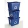 Rubbermaid Commercial 樹脂製リサイクルゴミ用トートコンテナ 6個セット ( 571473BLUE) / RECYCLING TOTE BLUE