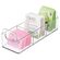 InterDesign Clarity Cosmetic Vanity ツールホルダー (31220) /  UTENSIL HOLDR 3 SQR CLR