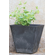 Novelty Artstone フラワーポット スクエア ブラック (35108) / PLANTER SQR ELLA 10" BLK