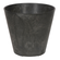 Novelty Artstone フラワーポット ラウンド ブラック (34088) / FLOWER POT CALI 8" BLK