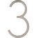 Hillman Distinctions ネジ設置式ブラッシュニッケル製ナンバー 5インチ シルバー「3」 (844703) 3個セット / 5" SLV DSNCT #3 SCRW 1PC