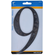 Hillman 釘取付式プラスティック製ナンバー 6インチ ブラック「9」3個セット (847383) / 6" BLK #9 NAILON 1PC