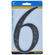 Hillman 釘取付式プラスティック製ナンバー 6インチ ブラック「6」3個セット (847380) / 6" BLK #6 NAILON 1PC