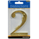 Hillman Distinctions ネジ設置式ブラス製ナンバー 4インチ ゴールド「2」3個セット (843152) / 4" GLD DSNCT #2 SCRW 1PC