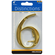Hillman Distinctions ネジ設置式ブラス製ナンバー 4インチ ゴールド「6」3個セット (843156) / 4" GLD DSNCT #6 SCRW 1PC