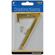Hillman Distinctions ネジ設置式ブラス製ナンバー 4インチ ゴールド「7」3個セット (843157) / 4" GLD DSNCT #7 SCRW 1PC