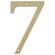 Hillman Distinctions ネジ設置式ブラス製ナンバー 4インチ ゴールド「7」3個セット (843157) / 4" GLD DSNCT #7 SCRW 1PC