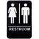 Hillman 英字プレート トイレ 6枚セット (844149) / RESTROOM PLAQUE UNI 6X9"