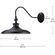 Globe Electric Aedan 1ライトウォールスコーン ブラック (44095) / WALL SCONCE AEDAN BLK