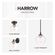 Globe Electric Harrow シーリングライト マットブラック (60333) / CEILING LT MTBLK 60W 8"L