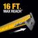 DeWalt ToughSeries メジャーテープ (DWHT36916S) / TAPE MEASRE BLK/YLW 16FT