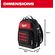 Milwaukee 48ポケット付バックパック ( 48-22-8201) / BACKPACK BLK/RED 48PCKT