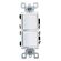 Leviton Decora 2連コンビネーションスイッチ (05641-0WS) / DECORA COMBINATION SWITC