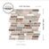 Smart Tiles 接着式壁用タイル Crescendo Terra 4枚入 6セット (SM1097-4) / WAL TILE CRNDO TRA 9.73"