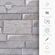 Smart Tiles 接着式壁用タイル Pietra Pozzuoli 2枚入 4セット (SM1220D-02-QG) / ADHSV TILE PTRA POZL 2PC