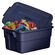 Rubbermaid Roughneck 収納ボックス ネイビー 6個セット (RMRT030003) / STORAGE BOX NAVY 3GL