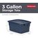 Rubbermaid Roughneck 収納ボックス ネイビー 6個セット (RMRT030003) / STORAGE BOX NAVY 3GL