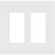 Lutron Claro GFCI/ロッカー ウォールプレート 2ギャング (CW-2-WH) / WALPLAT 2G CLARO WHT