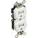 Leviton 改ざん防止コンセント ホワイト (TWR15-00W) / RCPTCL TMPR RSTANT WHT