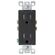 Leviton Decora 2連式コンセント ブラック (T5325-00E)